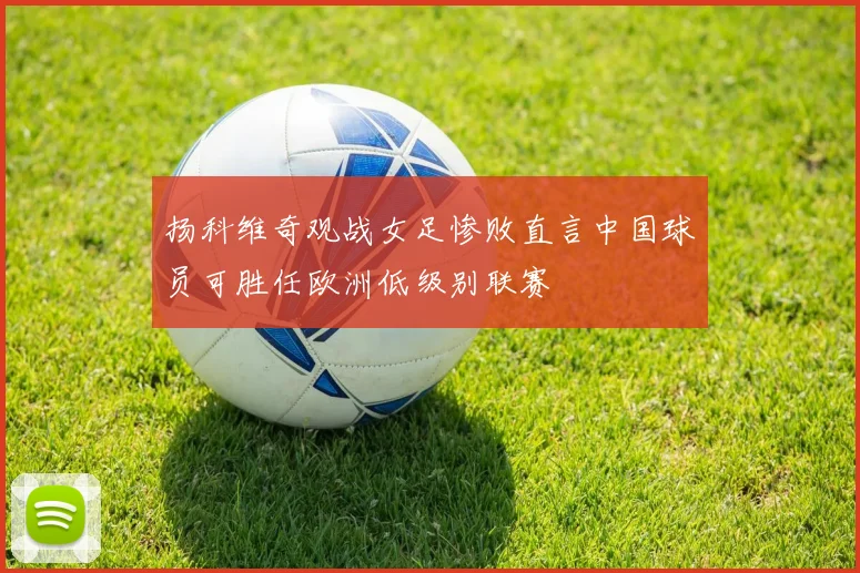 扬科维奇观战女足惨败直言中国球员可胜任欧洲低级别联赛
